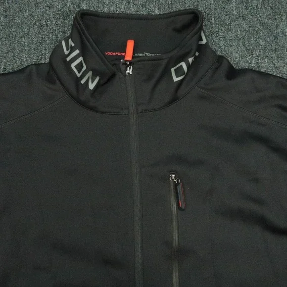 Vodafone McLaren Mercedes Jacket Mens Extra Large Black Full Zip‎ Pockets Lined